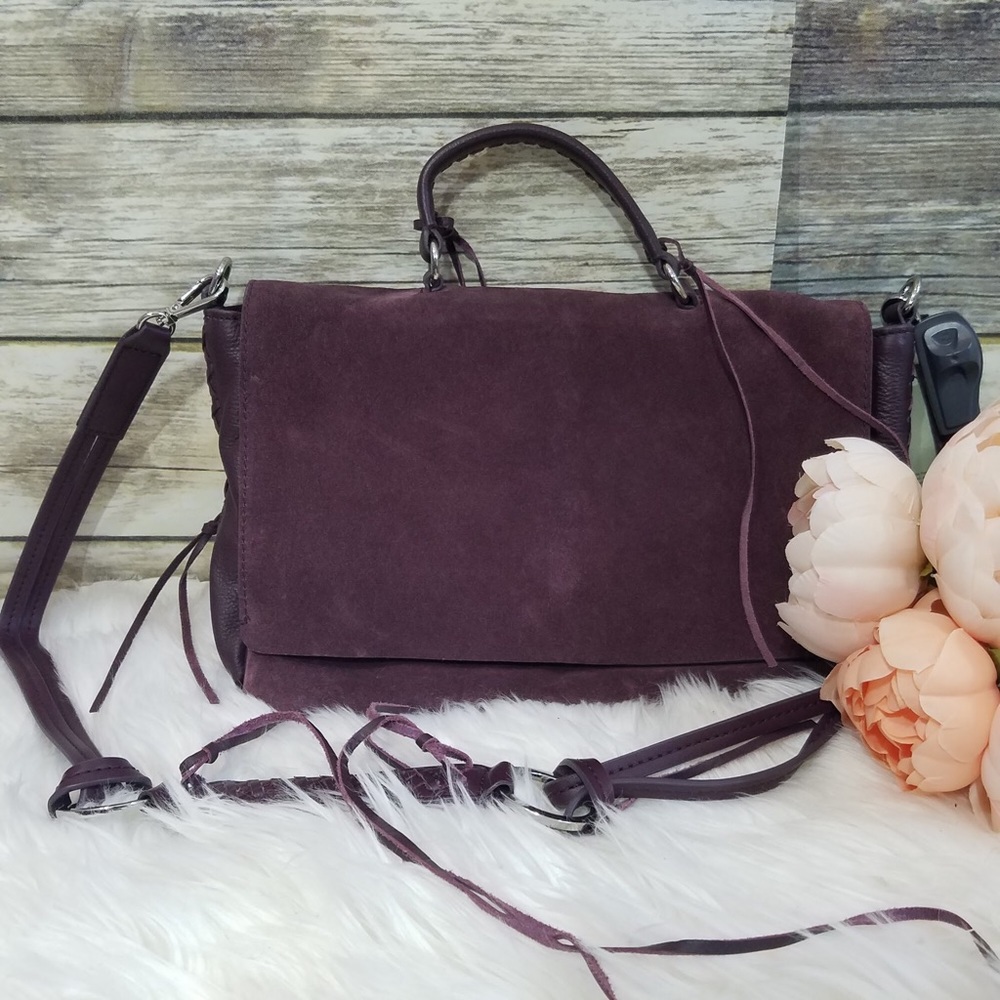 NWT Zara Eggplant Purple Braided Leather City Bag - Picture 8 of 8